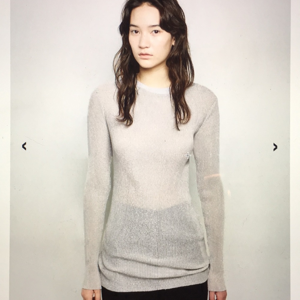 Philip Lim Metallic Plisse Top NWT